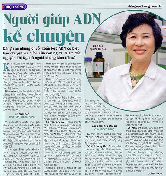 Người giúp ADN kể chuyện